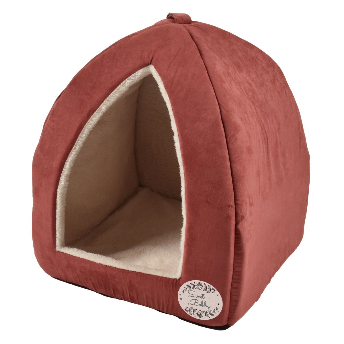 KCDOUC_45_000 Ležaj mace 37x37x42cm Piramida Douce tamno roza