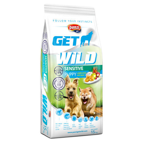 046315287 Panzi dry Get Wild dog 15kg Puppy Sensitive janjetina NOVO