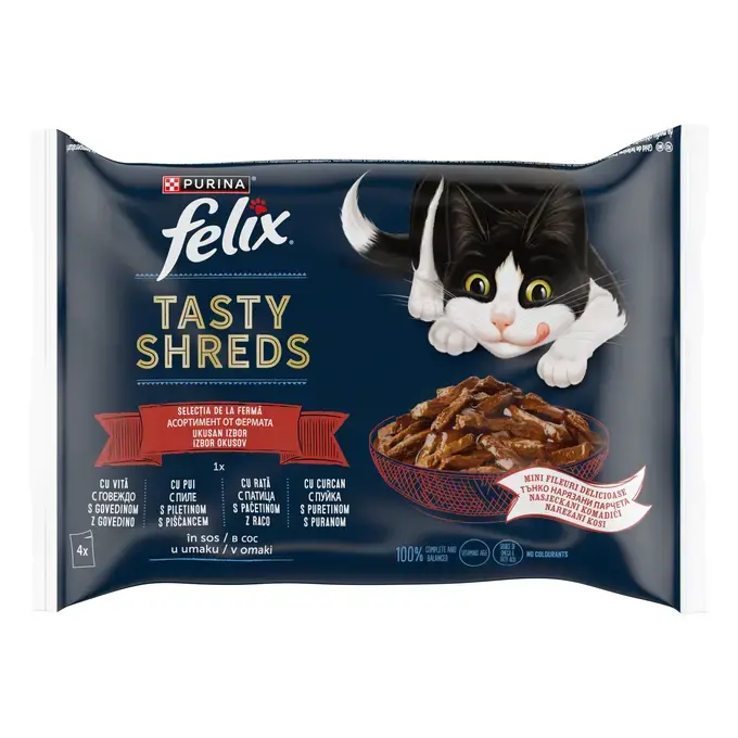 ALC133702 ASP Felix 4x80g Tasty shreds meso 1/12