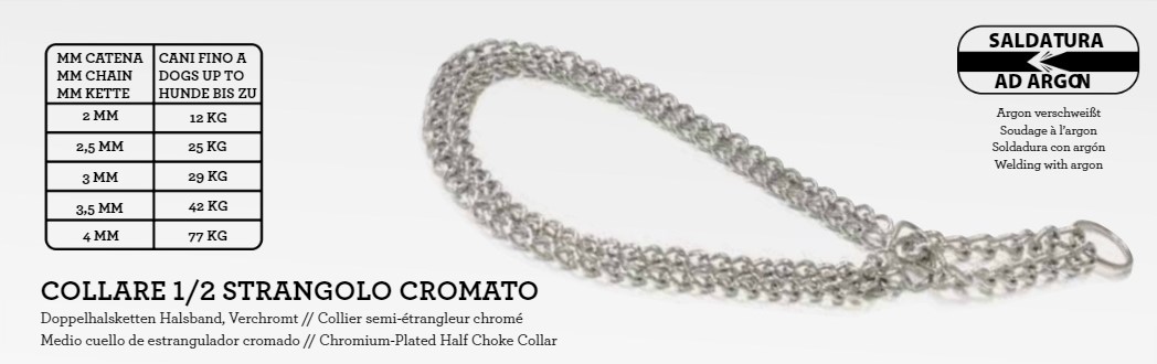 C5AS0507 Ogrlica Metalna Poludavilica 55cmx2.5mm Dvostruka