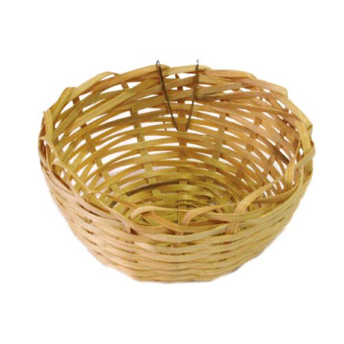 O6072414 Gnijezdo za ptice bambus 10cm s kukama