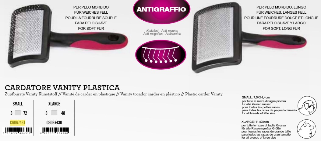 Vanity četke plastične