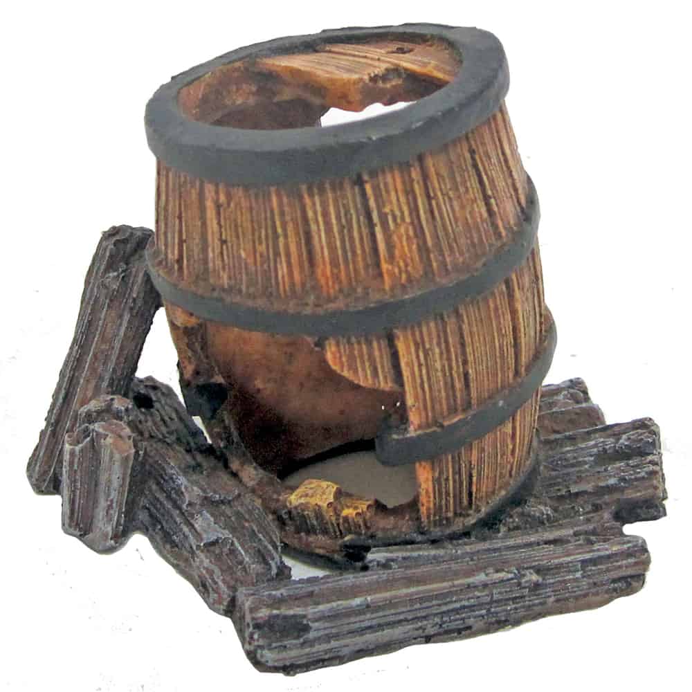 A8011743 Akvarijski Ukras Bačva s rupom 8,7x6x6,5cm Amtra