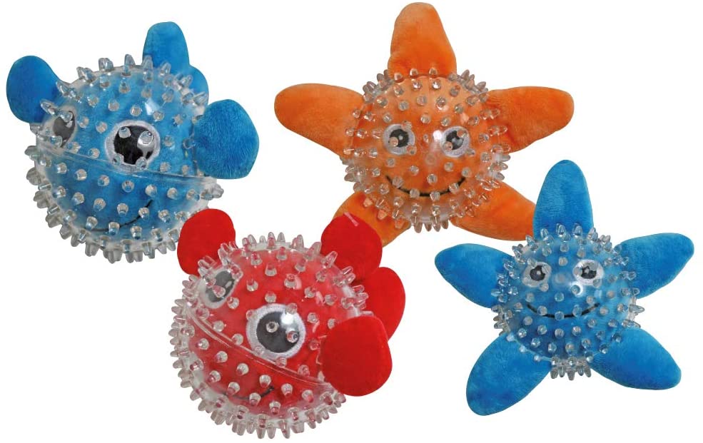 Igračka za Pse Lopta Guma/Pliš Seeside Mix 9cm