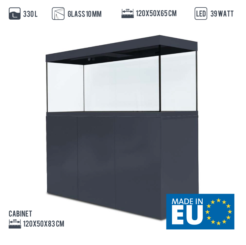 A2101231 Amtra akvarij ALUX 330 LED sivi combi 120x50x65cm