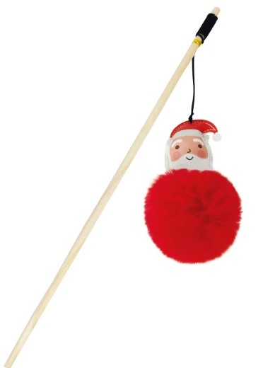 Igračka za mace Božić štapić Fluffy Santa 40cm