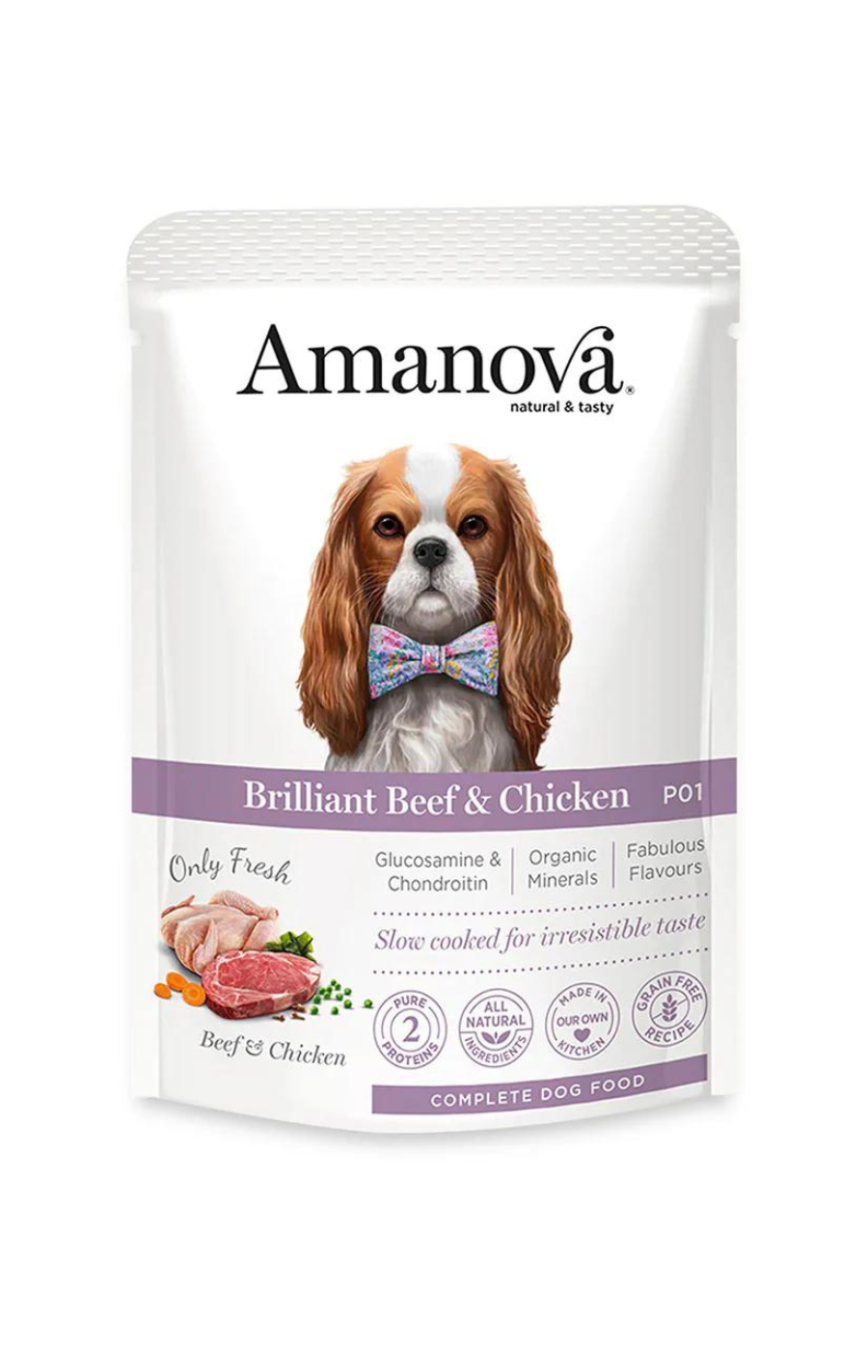 AMT53BC1A Amanova dog 100g Brilliant govedina/pile 1/12