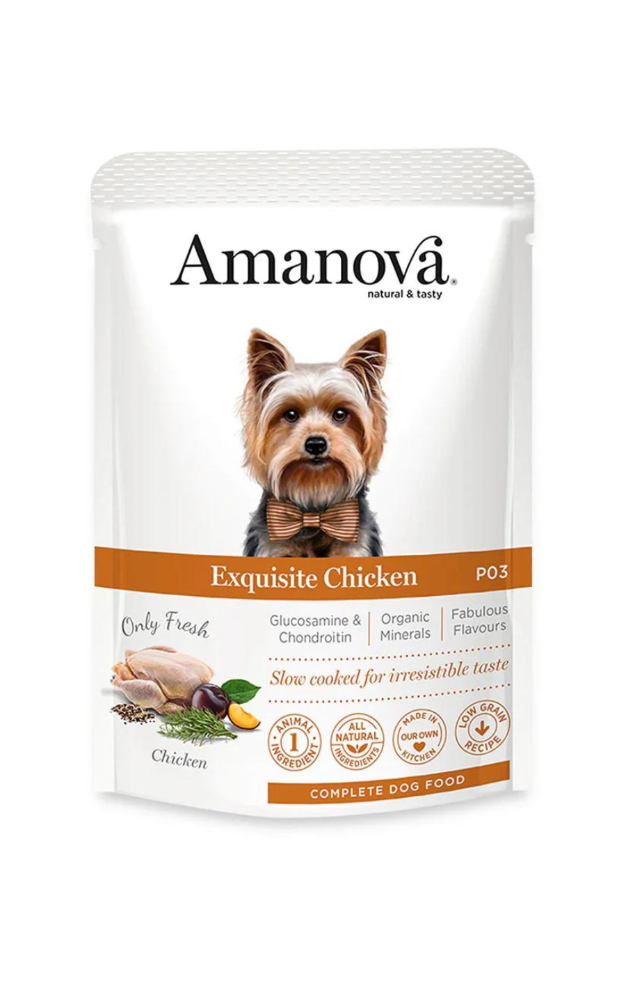 AMT50PO1A Amanova dog 100g Exquisite piletina 1/12