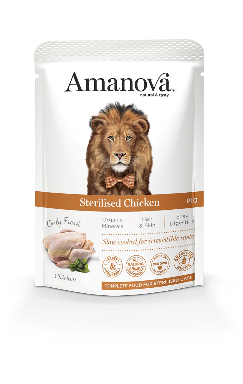AMU02SP8A Amanova cat 85g adult Sterilised pile 1/12