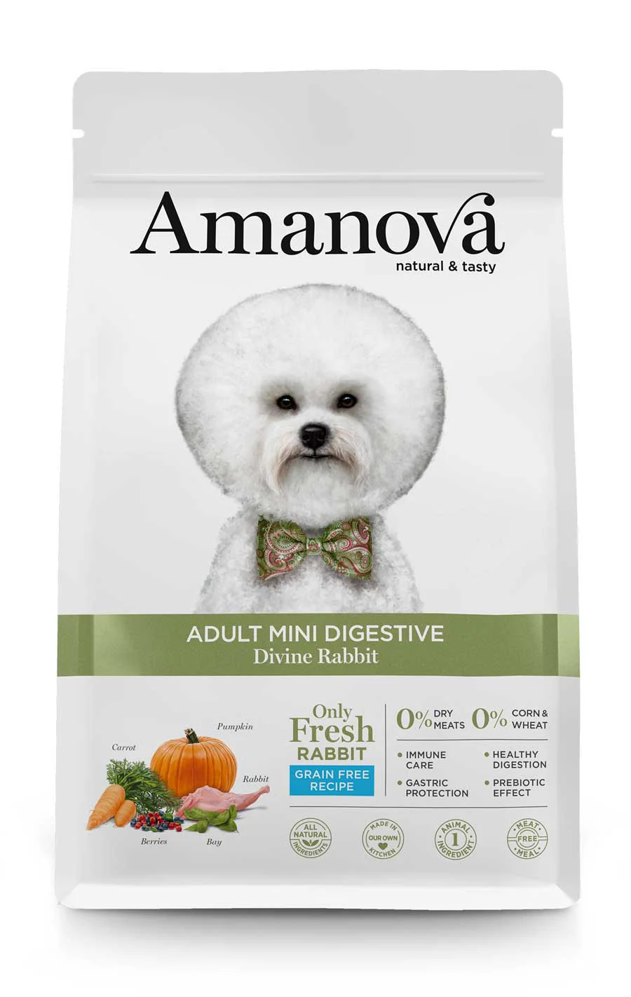 AMJ73NR8A Amanova dog adult mini Digestive Divine kunić 800g GF