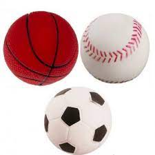 48585 Igračka za Pse lopta plast Sport 7-8cm mix Tatrapet