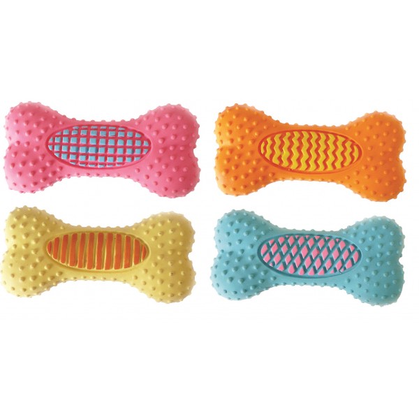 48717 Igračka za Pse Latex Kost 13cm mix Tatrapet